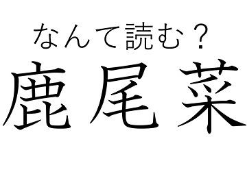 乾かしたものが便利です！難読漢字「鹿尾菜」はなんて読む？