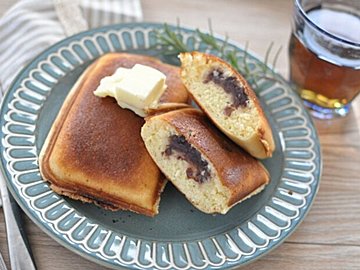 ホットサンドメーカー【分厚い餡バターケーキサンド】ふわふわ食感がくせになるおやつレシピ