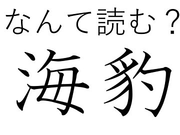 陸ではおとなしそうに見えるけど……?難読漢字「海豹」はなんて読む?