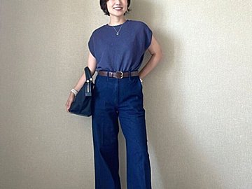 【ユニクロ】真っ直ぐシルエットでカットしても綺麗見え!今話題のデニム