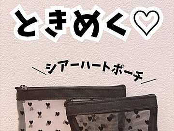 とんでもなくかわいい!【セリア】「どちらもかわいい!」シアーハートポーチ2種のご紹介