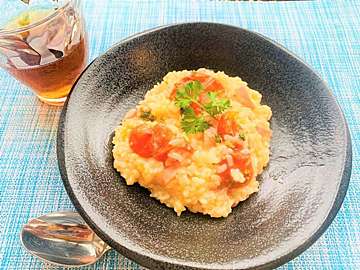 レンジでカリカリになるなんて カリカリベーコンとねぎ塩豆腐丼 サンキュ