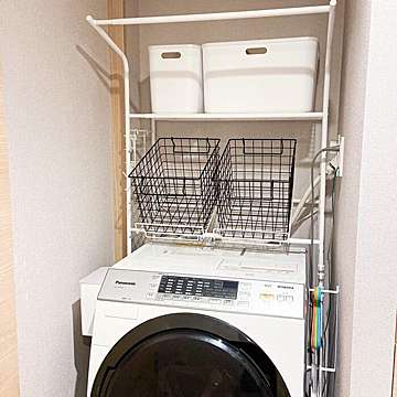 【ニトリ】洗濯機周りのデッドスペースを有効活用！劇的にスッキリする収納術