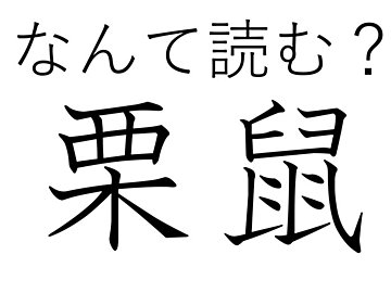 ふさふさしていてかわいい！難読漢字「栗鼠」はなんて読む？