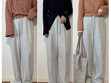 【しまむら】990円の裏起毛スウェットパンツが神！寒い日に大活躍なホカホカスウェットはセンターシームでスタイルアップも！