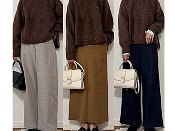 【しまむら】1,639円のお値段以上のもちもちニット発見！求心柄とネップ糸のワンポイントはしまむらに見えない高見えニット