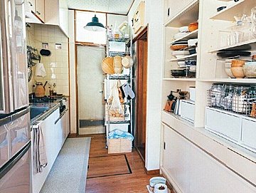 狭いキッチンはよく使う物を最短で出し入れできる所に置くのが原則！片付け達人のキッチン大公開