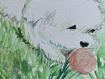 【絶賛の嵐】30年ぶりに母が描き出した“犬の絵”！あふれる魅力に「素敵」「うちの子も描いて」の声多数