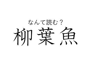 ヤナギとはいったいどんな関係が‥…？難読漢字クイズ「柳葉魚」はなんて読む？