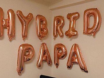 「何だか強そう」家族の誕生日を祝ったバルーンで遊んでみたら「どんなパパか気になる」と話題に