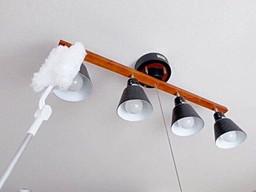 【イオン】高いところもサッとひと拭き！ホームコーディの伸縮式モップ！