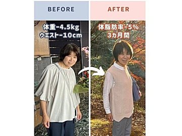 ダイエットから卒業できた！【3カ月でウエスト－10cm】「一生リバウンドなし」「50代からでもキレイ痩せ」