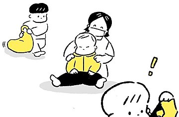 1歳息子の姿がまるで「殿」!?保育園のお迎えで見たかわいい光景に思わずクスッとしてしまう